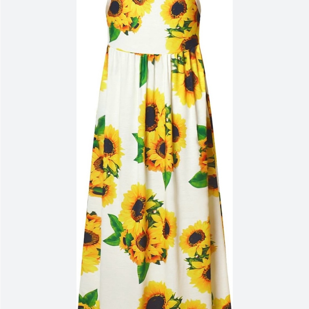 Perfashion size 12-13y Sunflower Print Maxi Dress